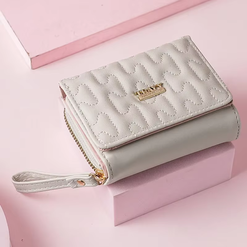Petit portefeuille pour femme en cuir