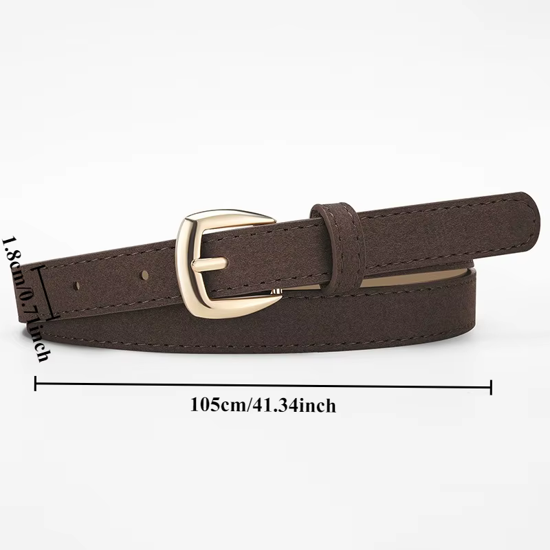 Ceinture en daim minimaliste et polyvalente pour robes