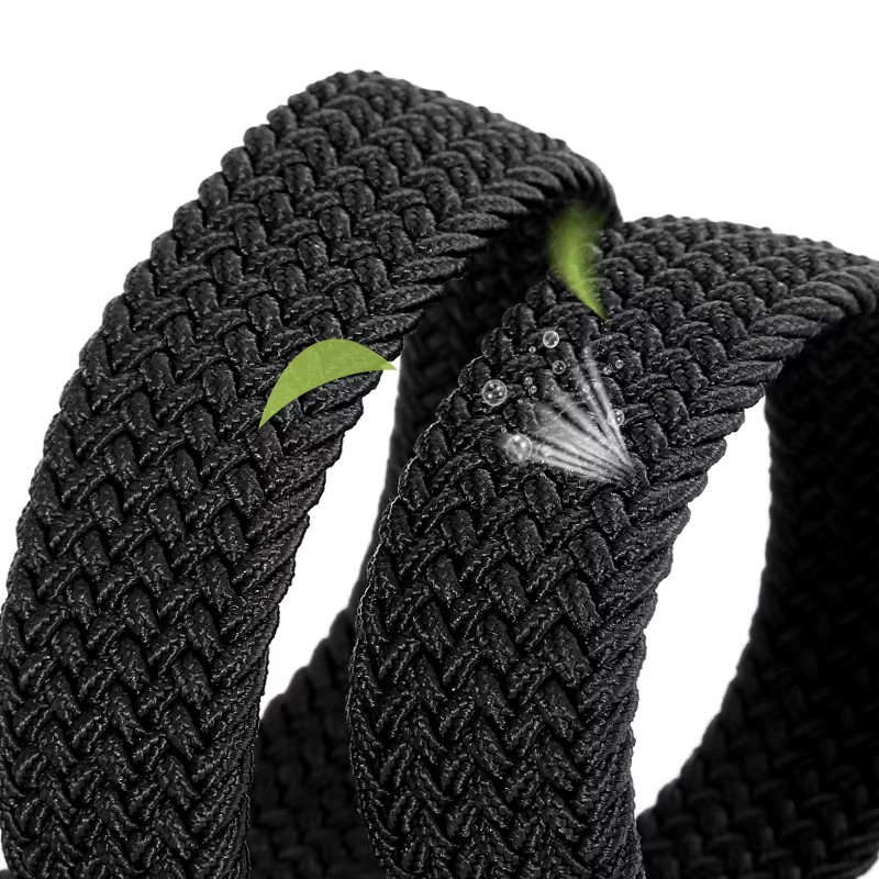 Ceinture tissée élastique en toile extensible pour hommes et femmes