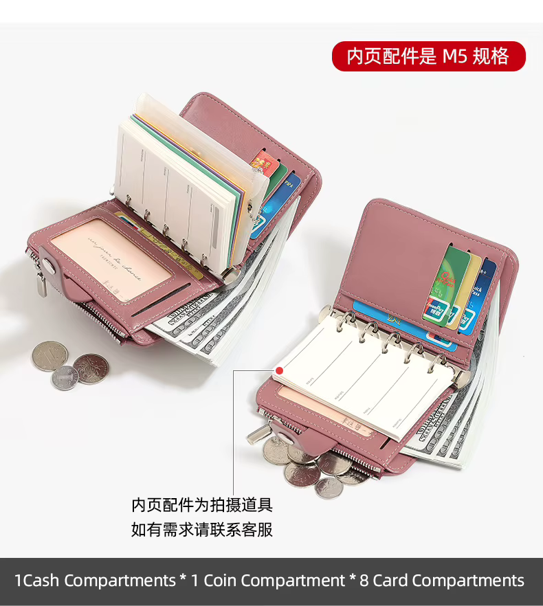 Nouveau portefeuille multi-cartes rétro multifonctionnel en PU