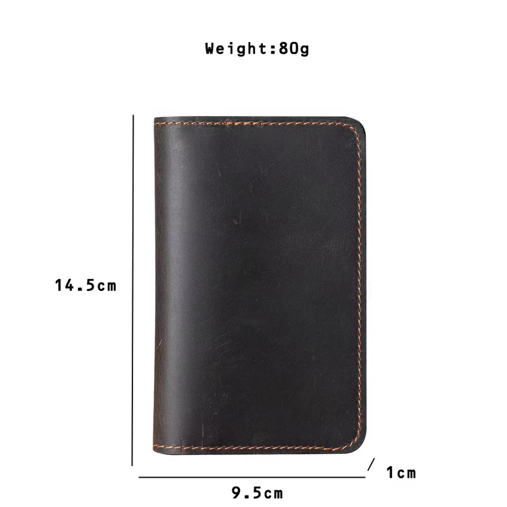 Porte-monnaie personnalisé en cuir véritable pour hommes