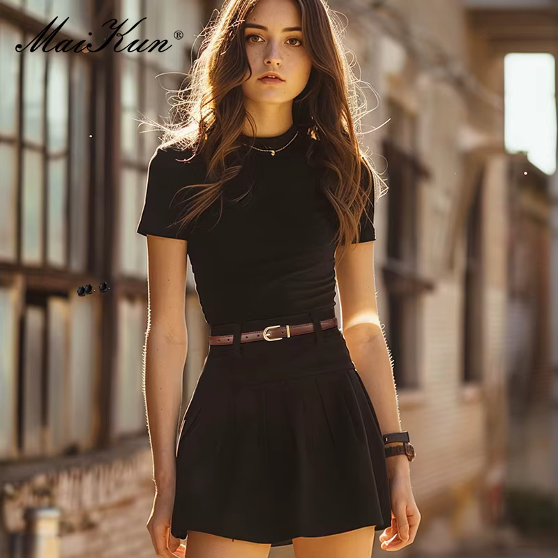 Maikun ceinture fine pour femmes boucle en alliage d'or
