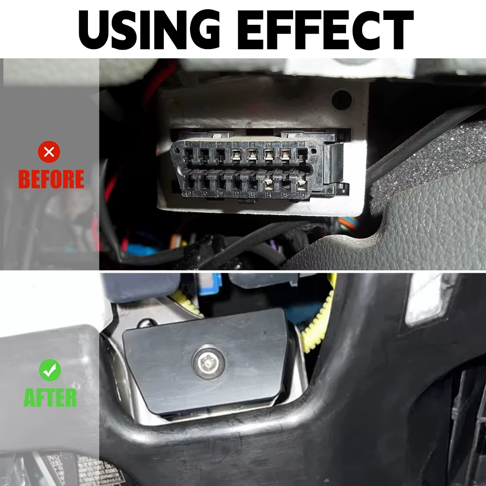 Verrou antivol de sécurité pour port OBD OBD II – Bloc d'accès au connecteur OBD pour tous les véhicules 1996 et plus récents équipés