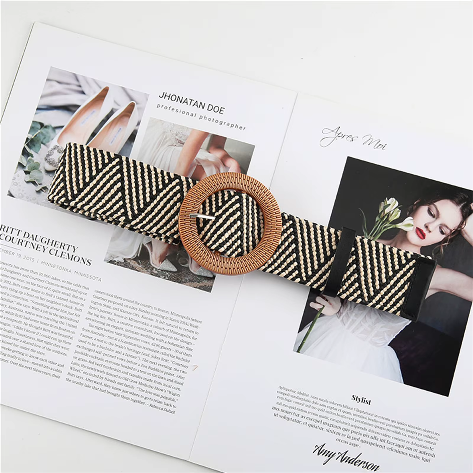 Ceinture en raphia