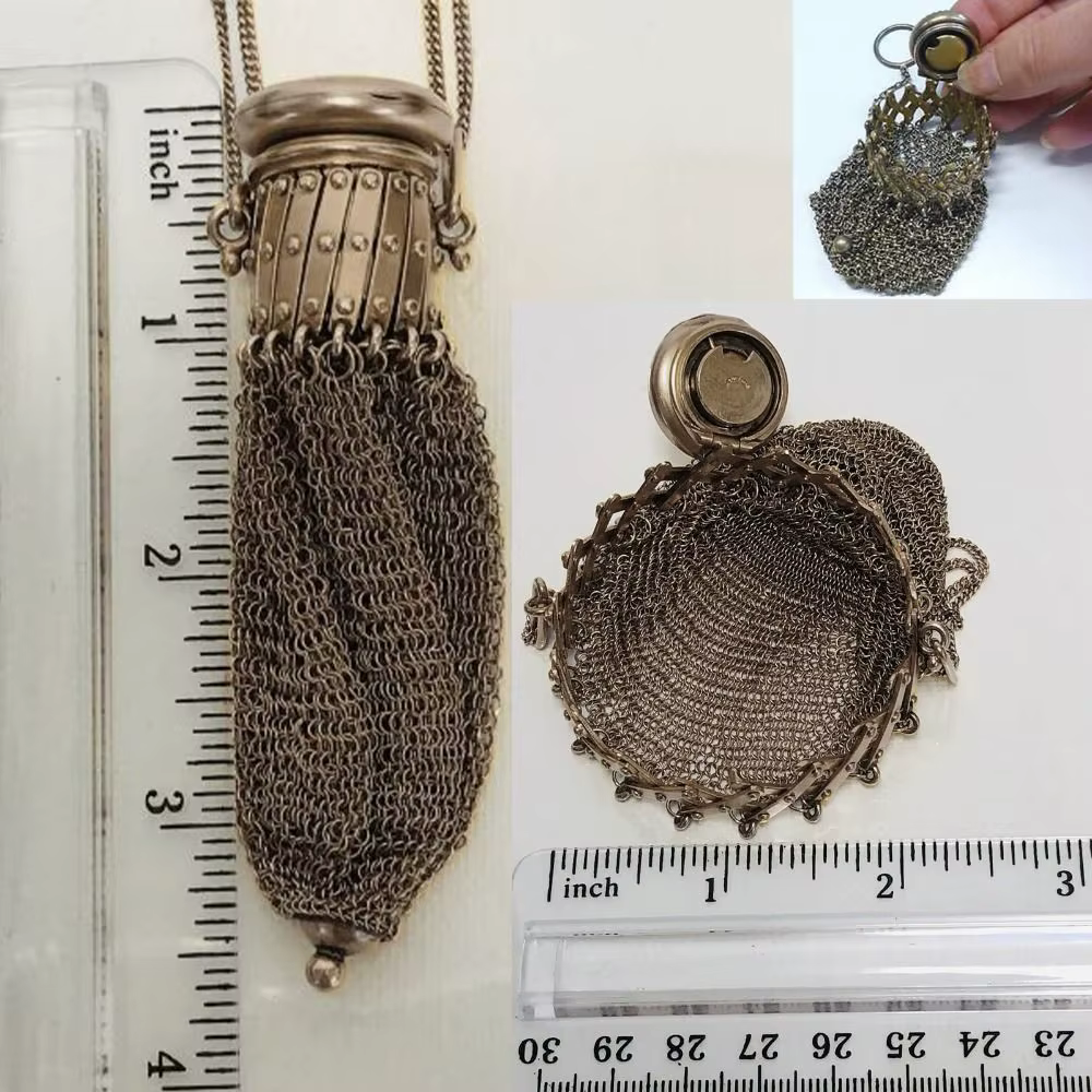 Porte-monnaie en maille avec couvercle torsadé
