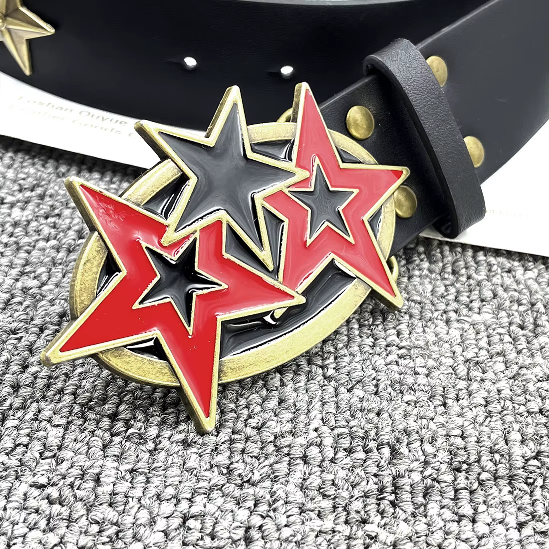 Ceinture à boucle étoile rétro Y2K Hip Hop tendance