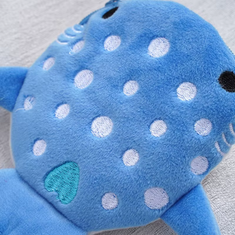 Nouveau porte-monnaie en peluche requin de dessin animé