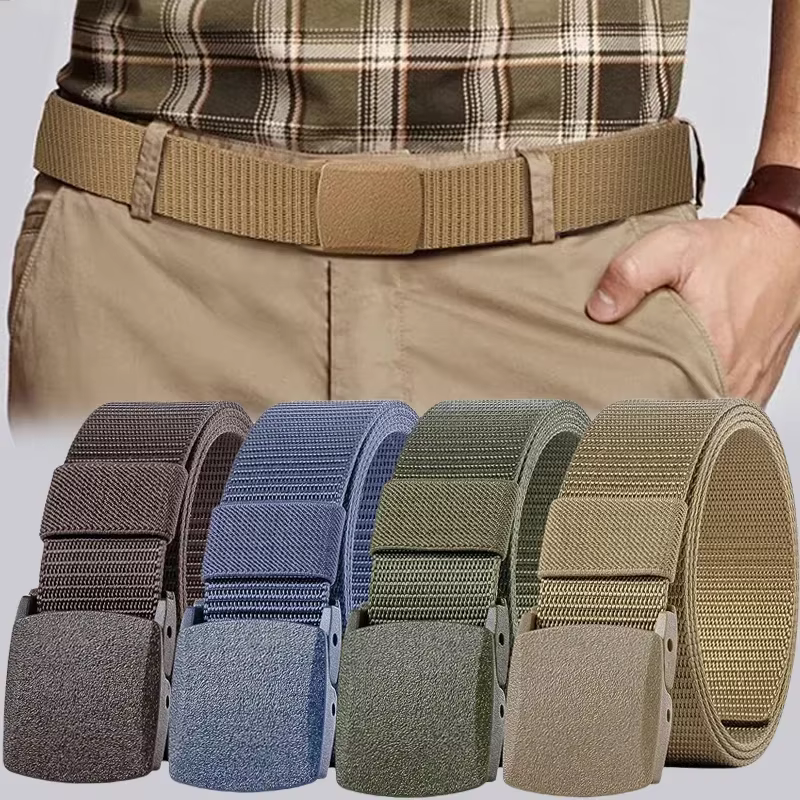 Ceintures pour hommes avec fermeture éclair fente pour argent poche sécurité extérieure cachette