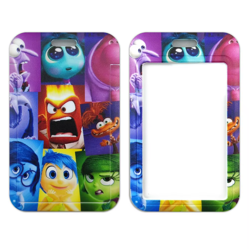 Disney à l'envers dessin animé PVC couverture de carte étudiant Campus suspendu cou sac porte-carte lanière