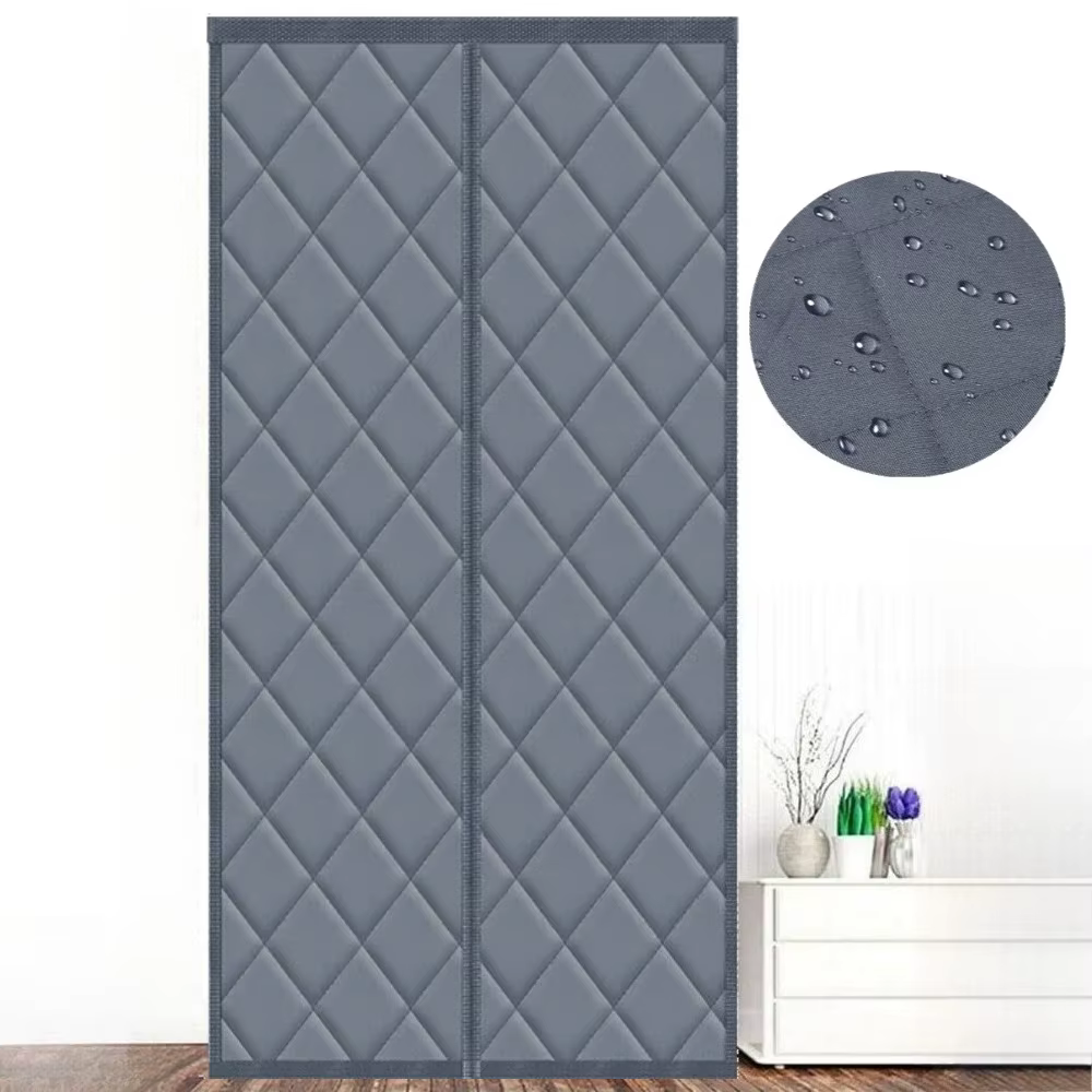 Rideau de porte isolé thermique magnétique, économie d'énergie, protection de la vie privée, coupe-vent, imperméable, en coton, pour salle chauffante