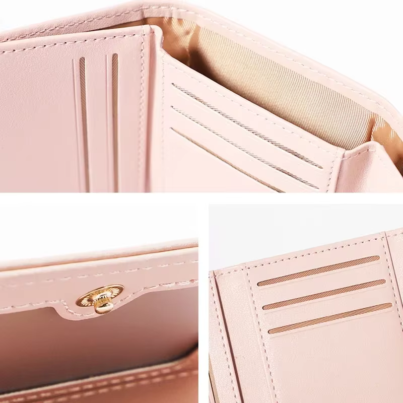 Portefeuille en cuir PU pour femme