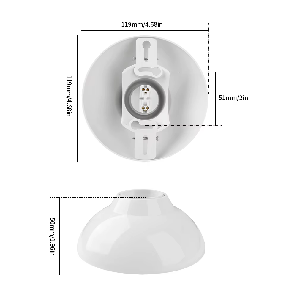 Support de lampe E27, support d'ampoule LED, base ronde, matériau PP, installation facile pour la décoration de la chambre à coucher et du salon