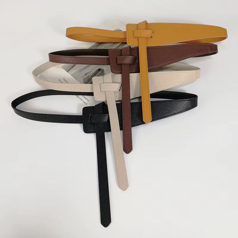 Ceinture en cuir PU souple pour femme
