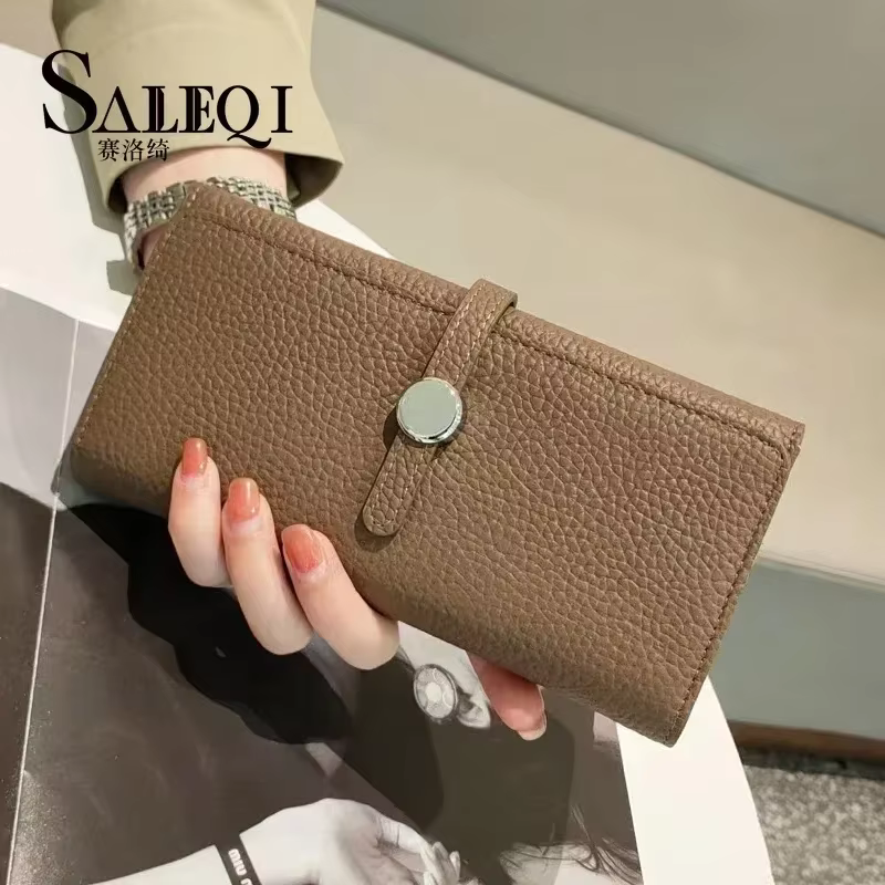 Portefeuille en cuir véritable pour femmes