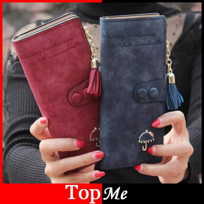 Portefeuilles pour femmes en cuir PU mat