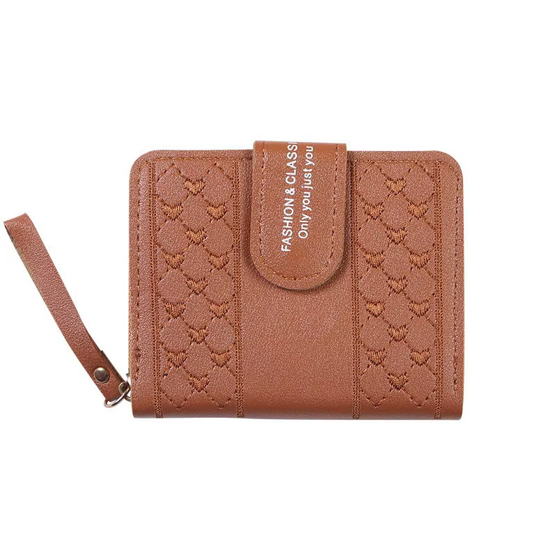 Nouveau portefeuille court zippé pour femme