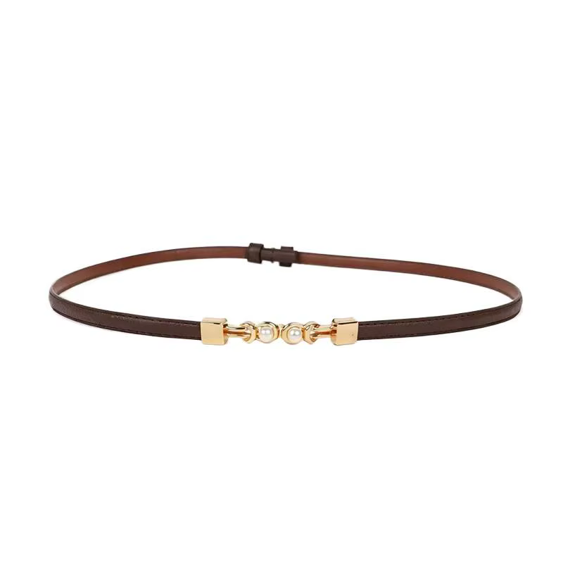 Ceinture fine polyvalente et sophistiquée pour femme avec boucle