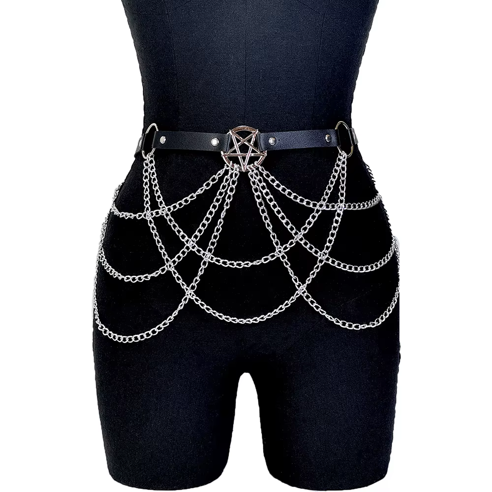 Femmes mode ceinture chaîne Style de rue
