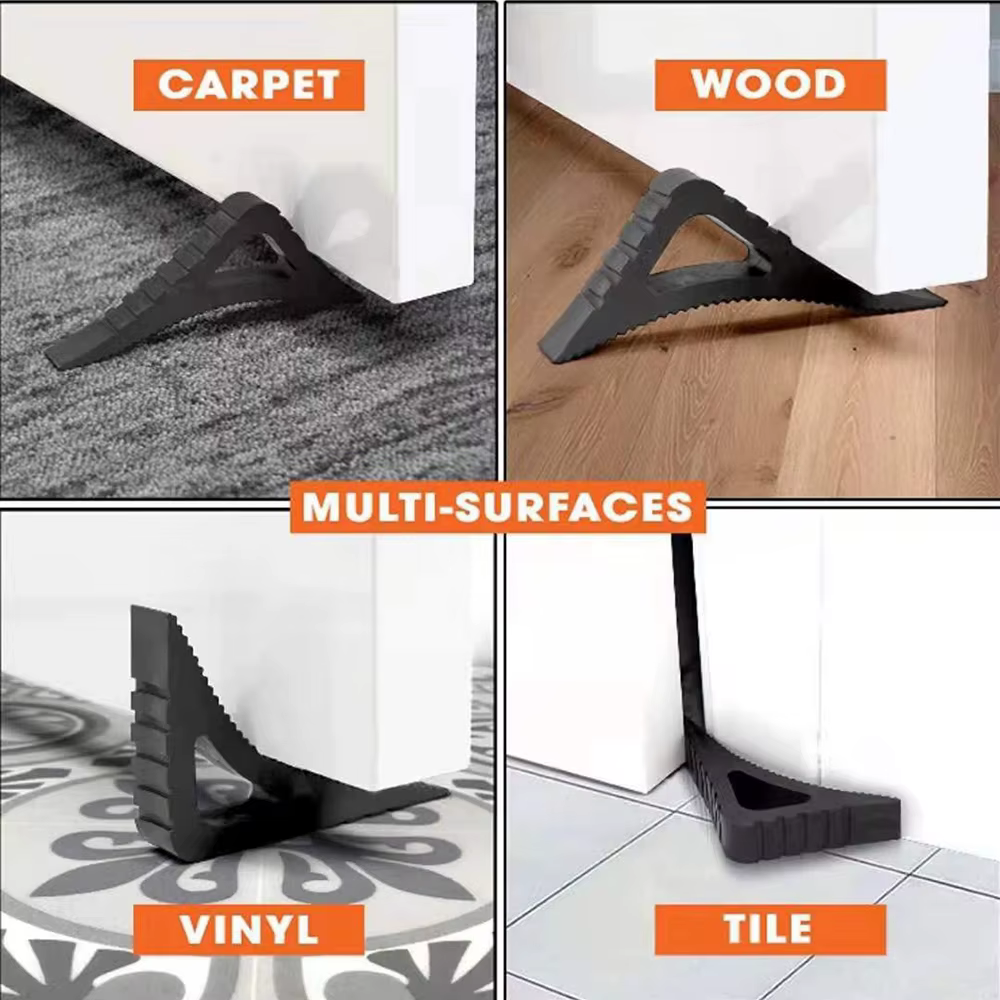 Butoir de porte en caoutchouc réutilisable, bloc absorbant les chocs, butoir de poignée de porte, bouchon Anti-collision pour porte de maison et de bureau