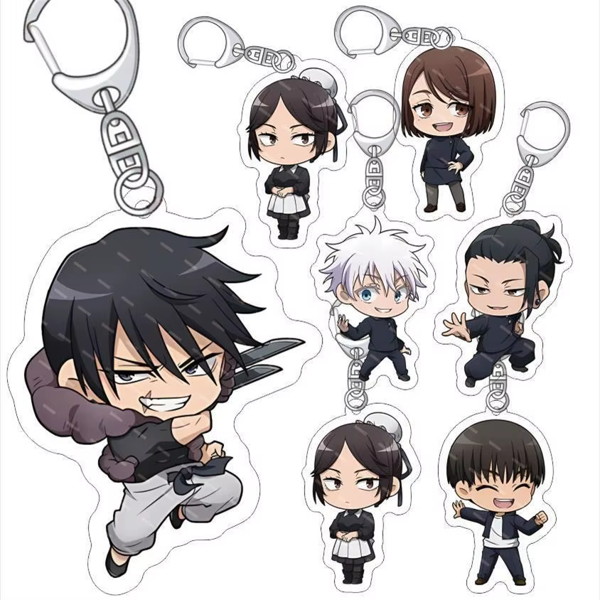 Porte-clés Anime Jujutsu Kaimmense, pendentif clé de voiture, édition JOQ, Satoru Gojo, sac pour téléphone portable, porte-clés EDC, cadeau de confrontation