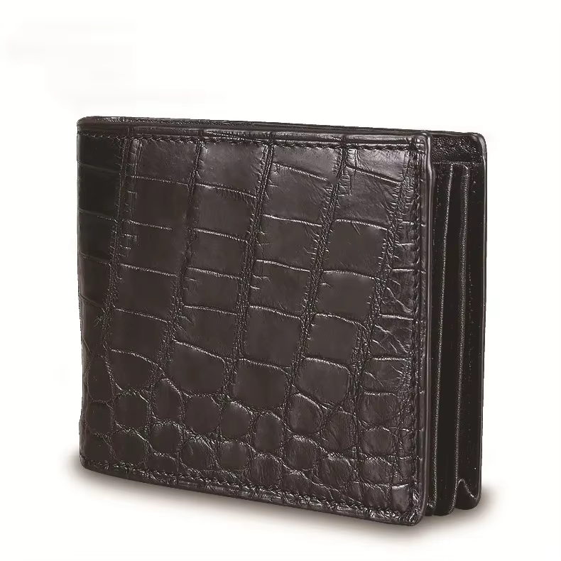 Portefeuille en cuir d'alligator véritable pour hommes
