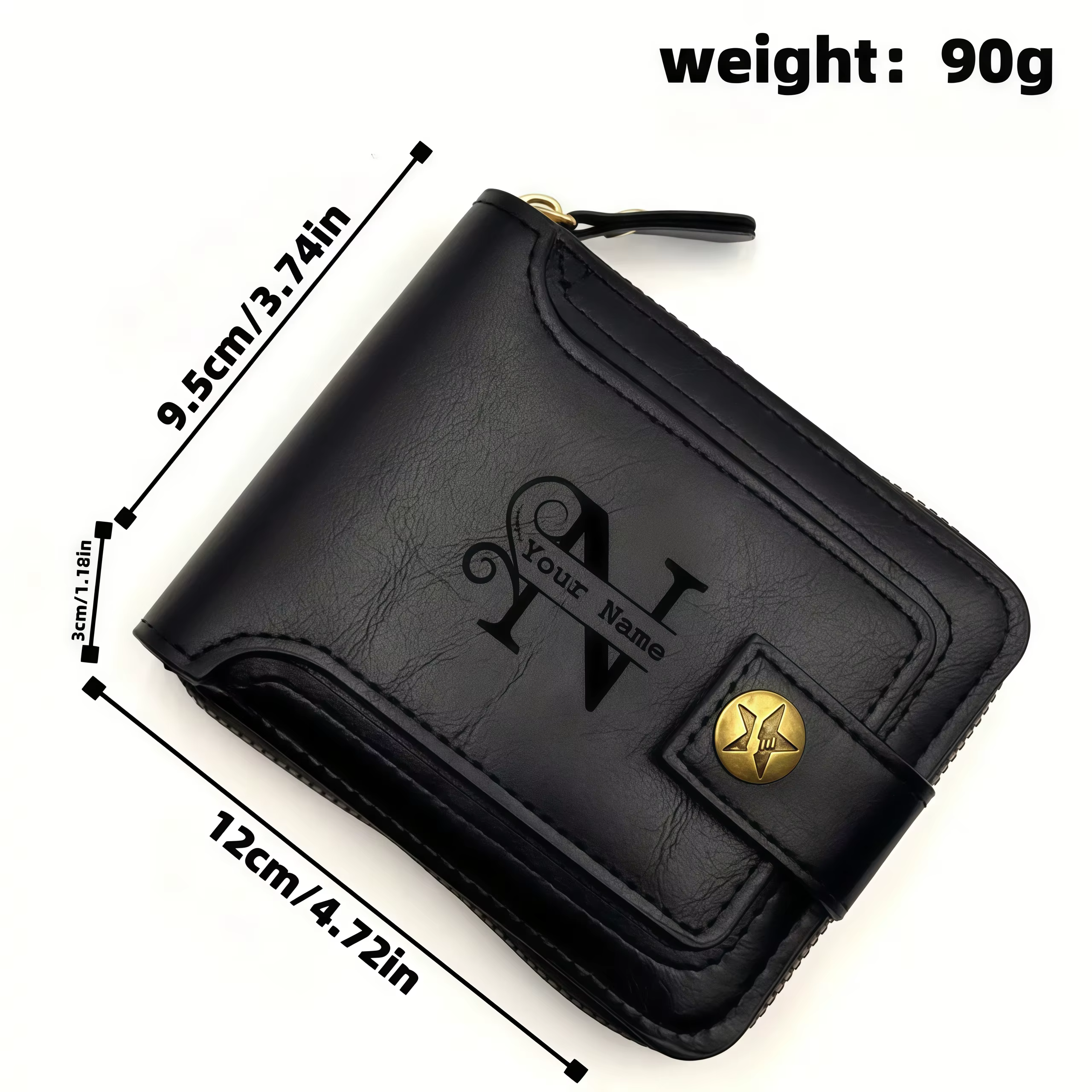 Portefeuille personnalisé pour homme avec nom