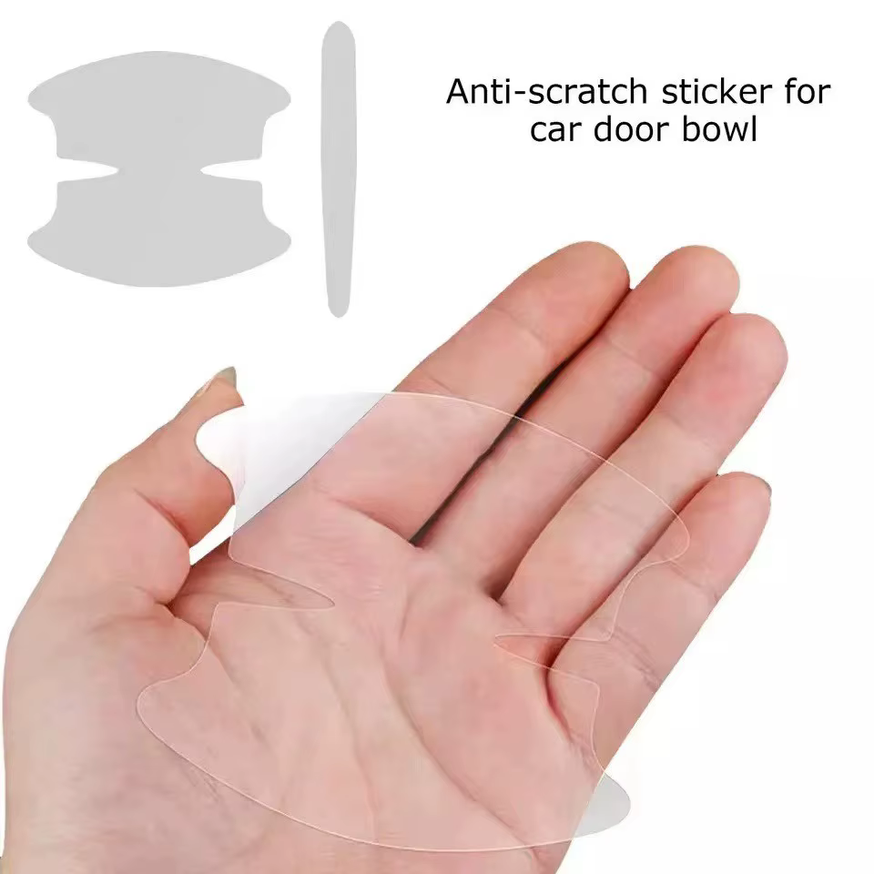 Film de protection pour poignée de porte de voiture, résistant aux rayures et Anti-Collision, protection universelle transparente pour poignée de porte