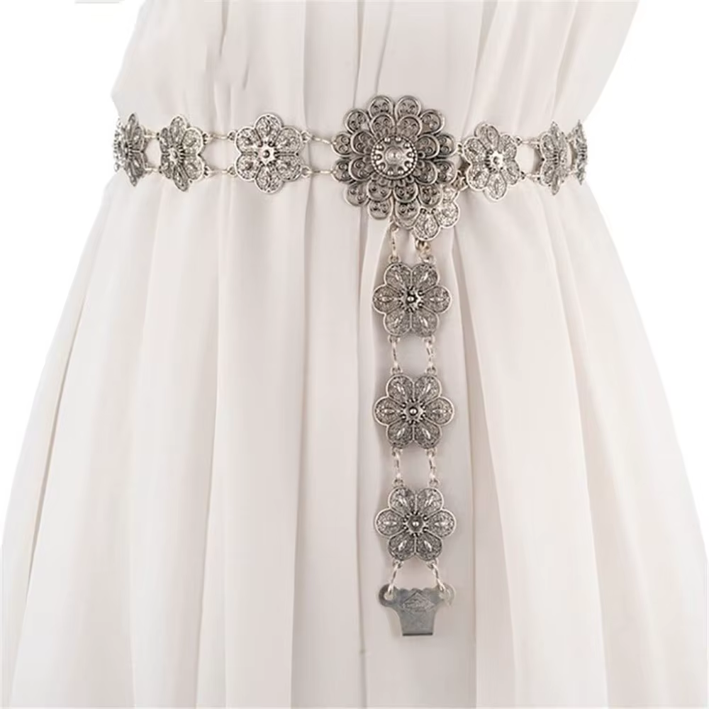 Ceinture pour femme atmosphérique et élégante, chaîne en métal, ceinture de style décontracté et polyvalente (B,105 CENTÍMETROS)