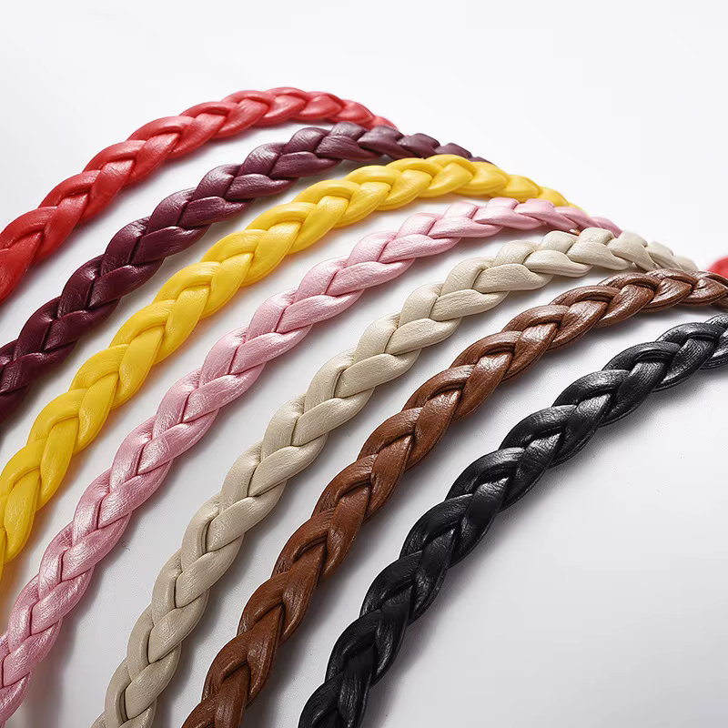 Ceinture Fine Tressée en Cuir pour Femme, Sangle de Taille Décorative, Broche à la Mode
