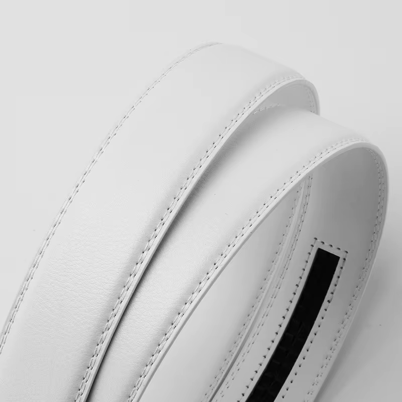 Ceinture en Cuir Véritable Blanc Élégante 2026 pour Hommes et Femmes