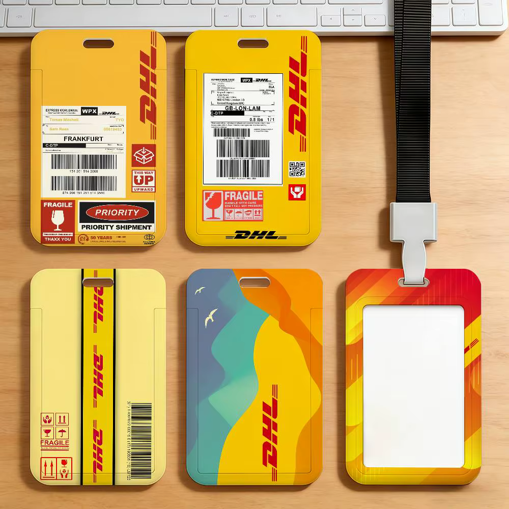 Porte-cartes tendance avec logo D-DHL-S pour étudiants