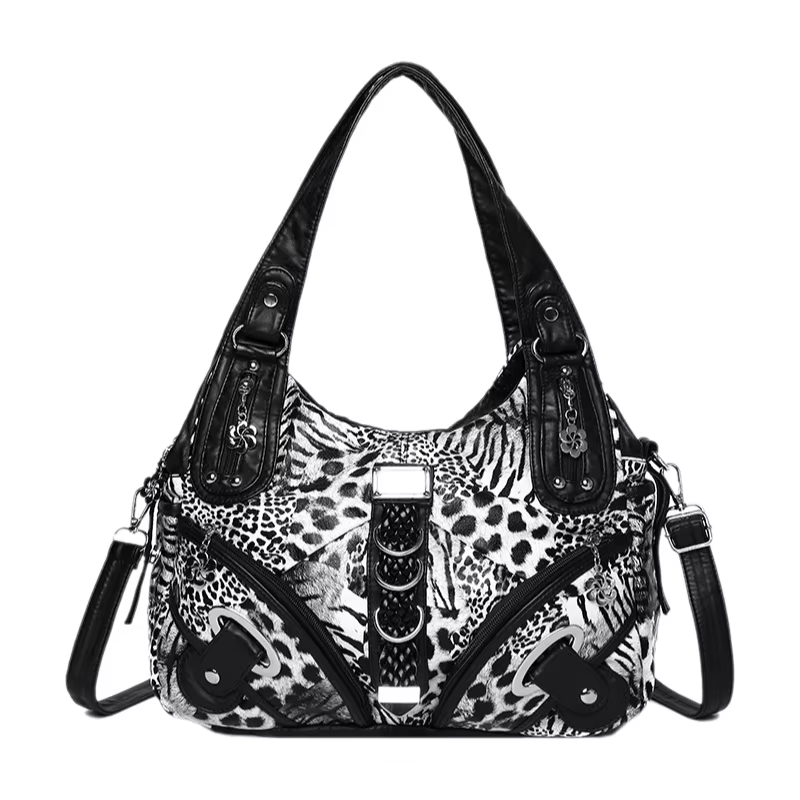 Sac à bandoulière en cuir lavé pour femme