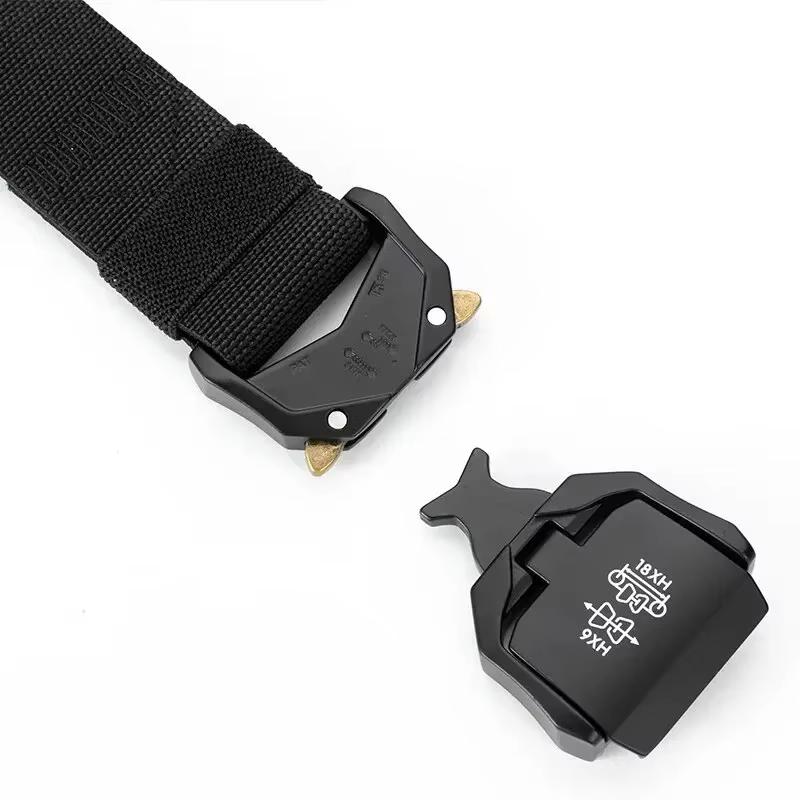 Nouvelle ceinture tactique à boucle à dégagement rapide, ceinture élastique décontractée pour l'entraînement, ceinture pour pantalon homme