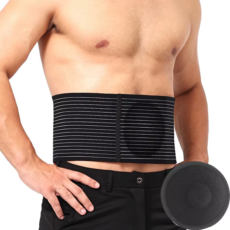 Ceinture de soutien pour hernie ombilicale pour hommes et femmes, avec coussinet de compression amovible en silicone, classeur abdominal pour la récupération post-chirurgicale