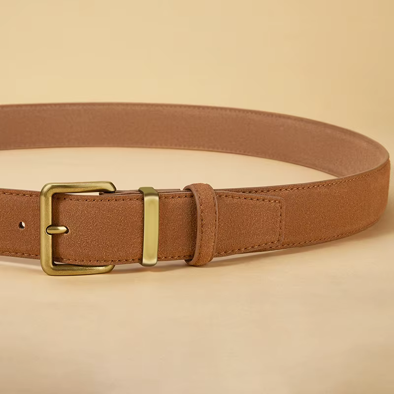 Ceinture de luxe en cuir de vache et daim pour femmes