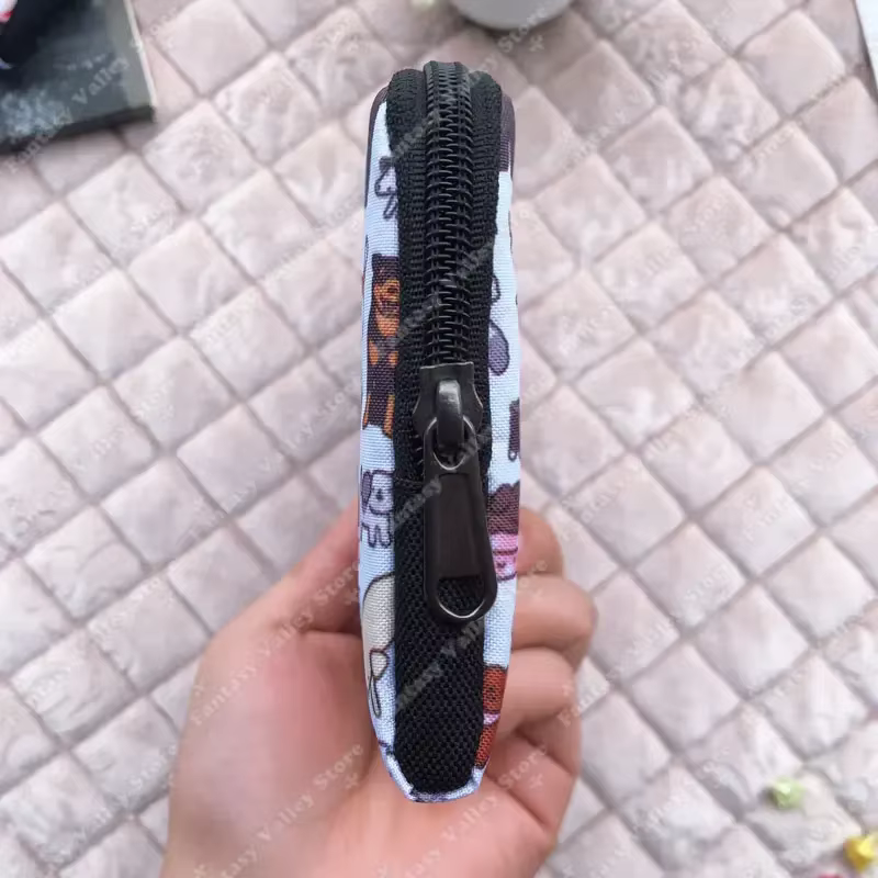 Portefeuille à imprimé floral de renard d'interconnexion