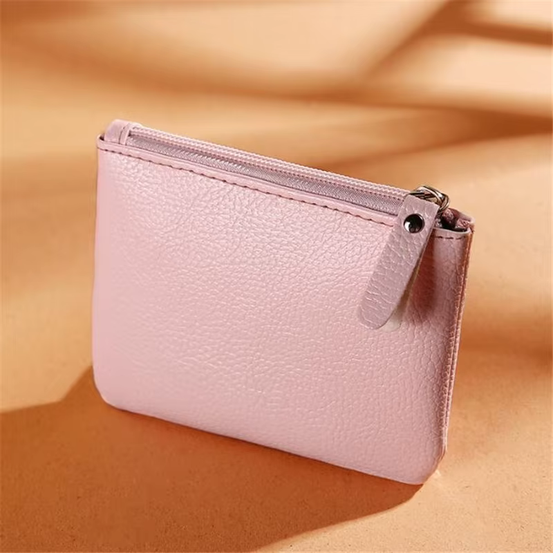 Porte-monnaie motif Litchi en cuir PU pour femme