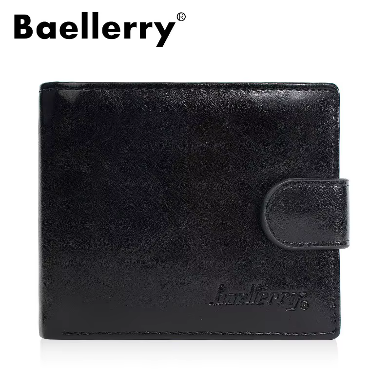 Portefeuille en cuir véritable pour homme Baellerry avec fermeture éclair