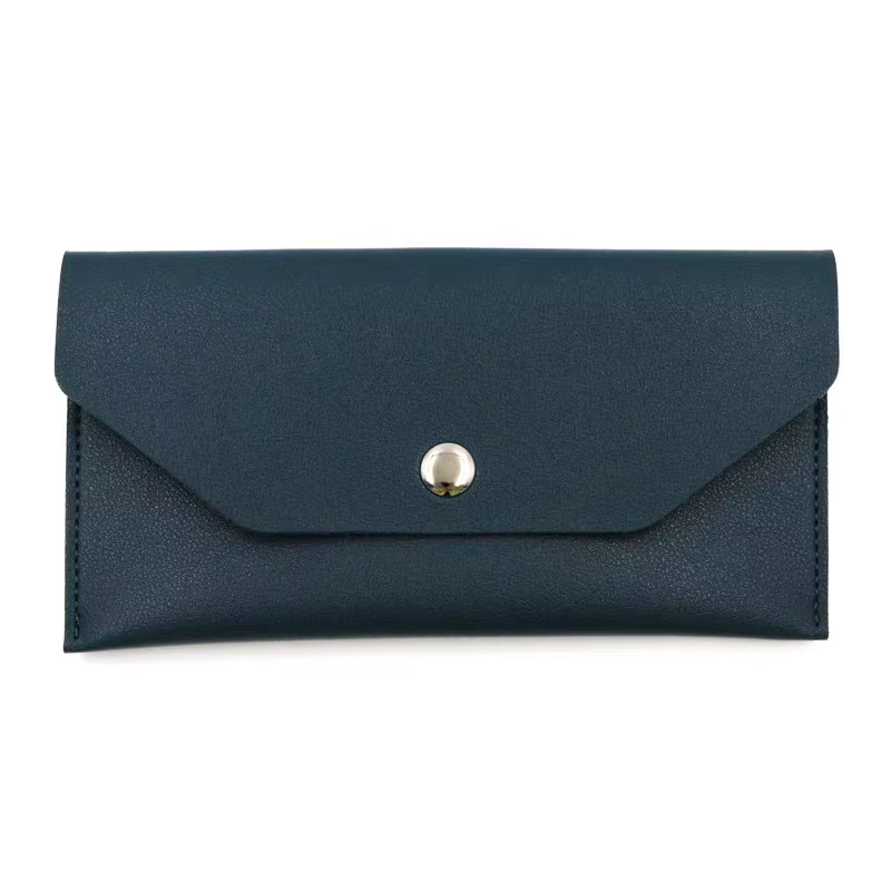 Portefeuille long en cuir PU de couleur unie pour femmes, style coréen minimaliste, pochette multi-cartes, petite bourse à monnaie portable, sac à main quotidien