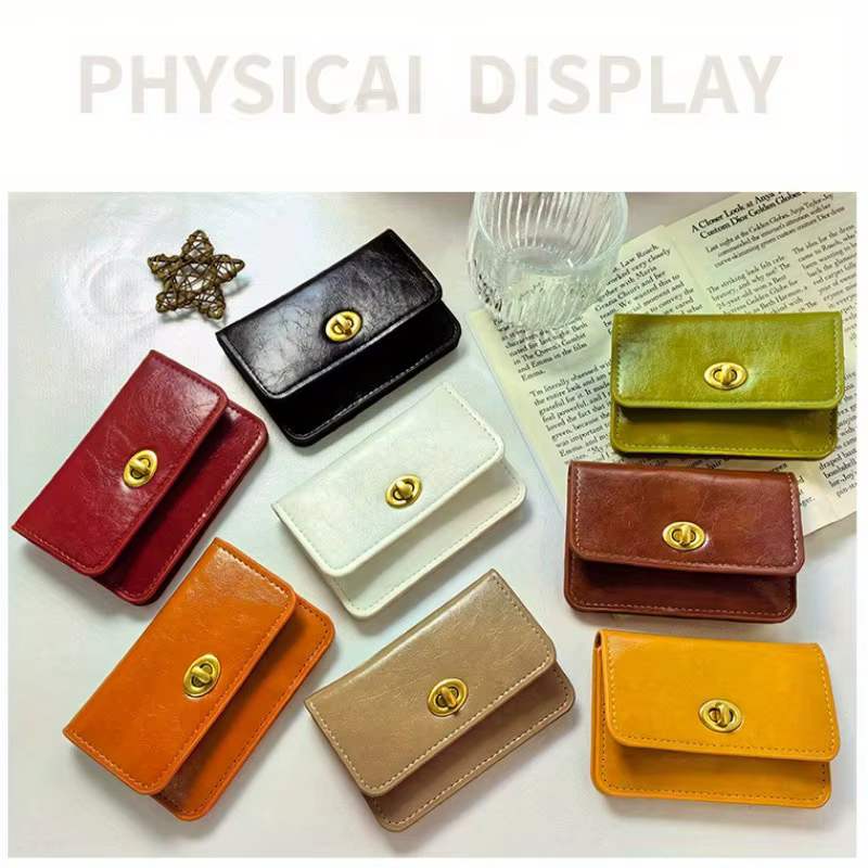 Porte-monnaie en PU de style vintage
