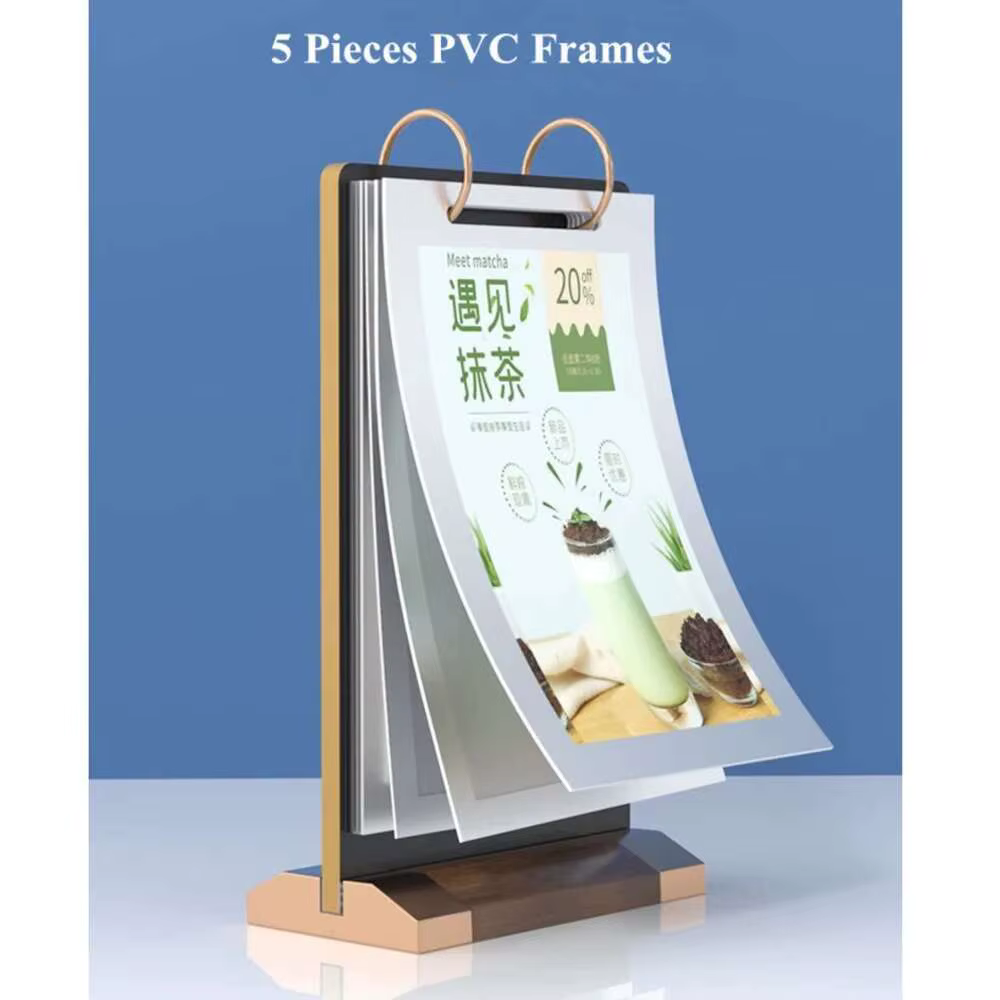 Supports de panneaux de Menu de Table tournante de Page A4, présentoir de cartes pour l'école, hôtel, bureau, magasin, affiche de Restaurant, cadre d'étiquette en papier