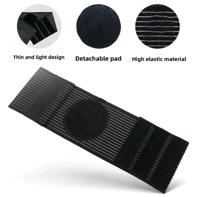 Ceinture de soutien pour hernie ombilicale pour hommes et femmes avec coussinet de compression en silicone amovible, attelle abdominale pour la récupération post-chirurgicale