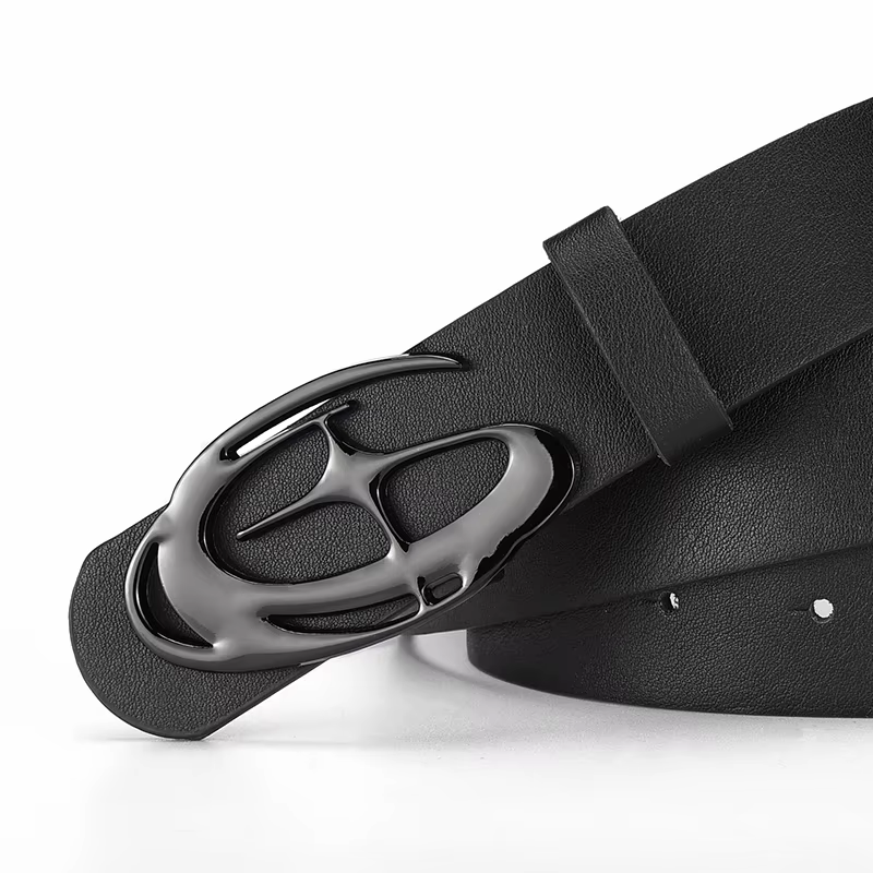 Ceinture à boucle lisse pour hommes
