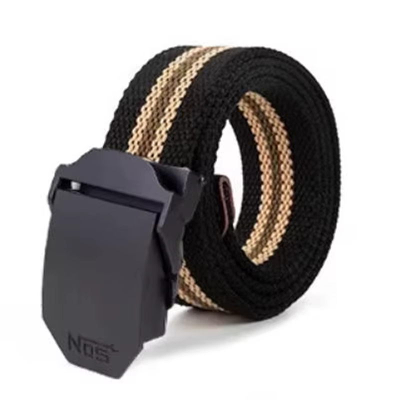 Ceinture noire de créateur avec boucle pour homme