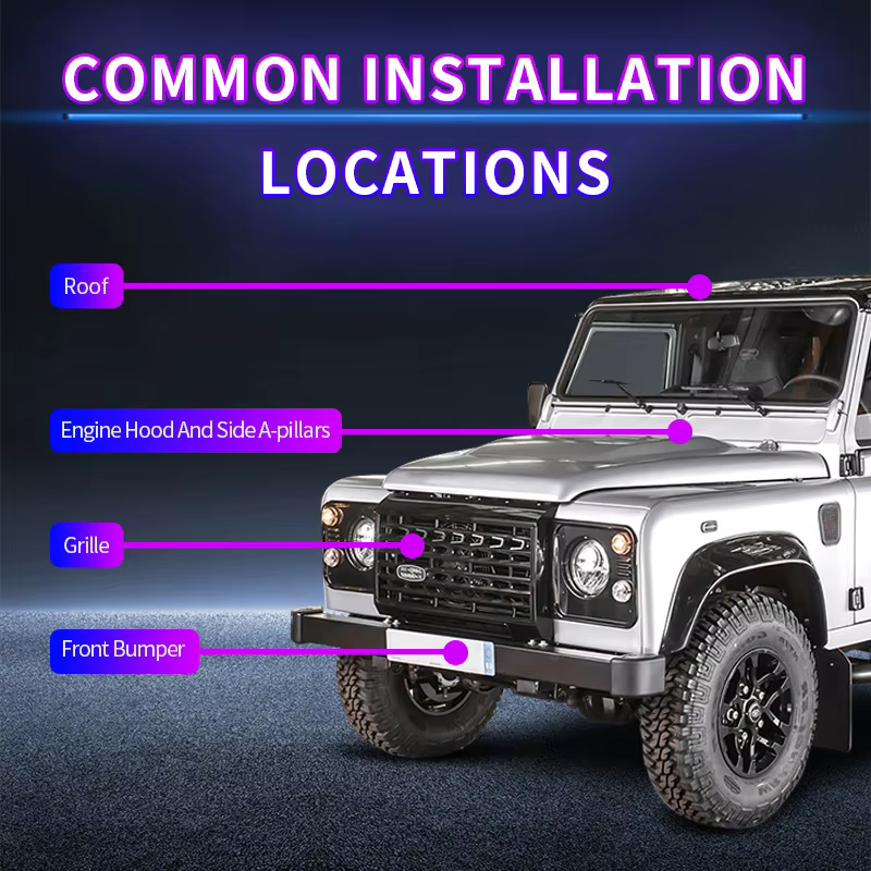 Projecteur de lumière de recherche pour voiture, ampoules LED pour longue portée 4x4, conduite hors route, faisceaux d'inondation 12v 24v, voiture camion ATV SUV