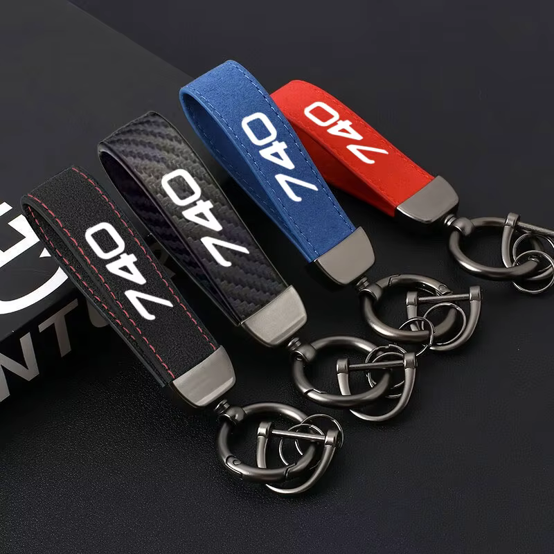 Porte-clés de luxe en daim pour voiture