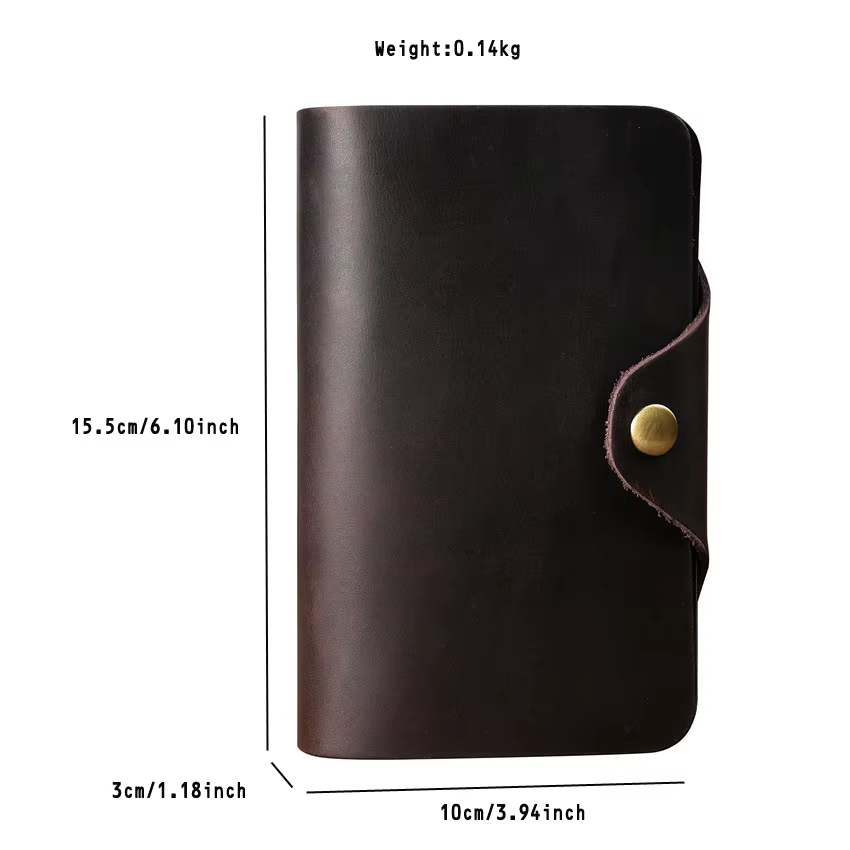 Portefeuille à rabat long en cuir vintage pour hommes avec moraillon, 100% cuir véritable, livraison directe