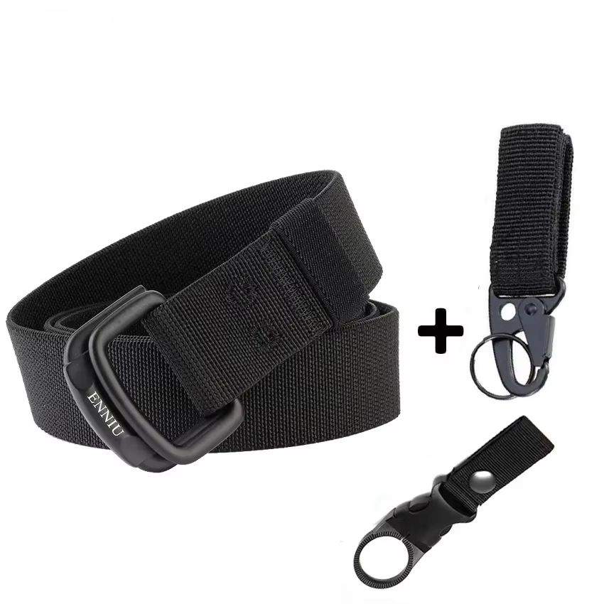 Ceintures légères à Double anneaux avec boucle en métal pour hommes