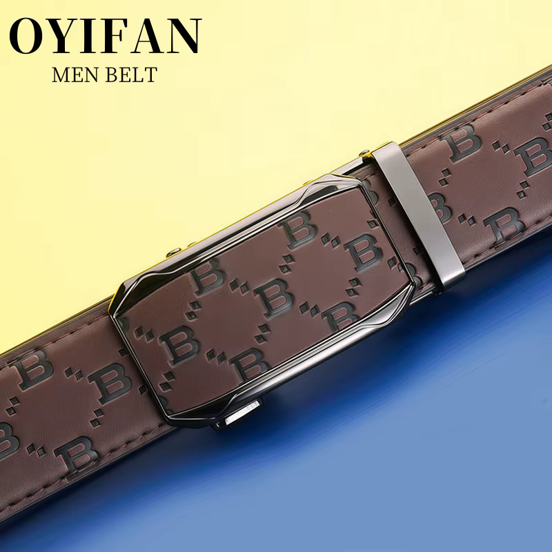 Ceinture en cuir véritable marron noir pour hommes