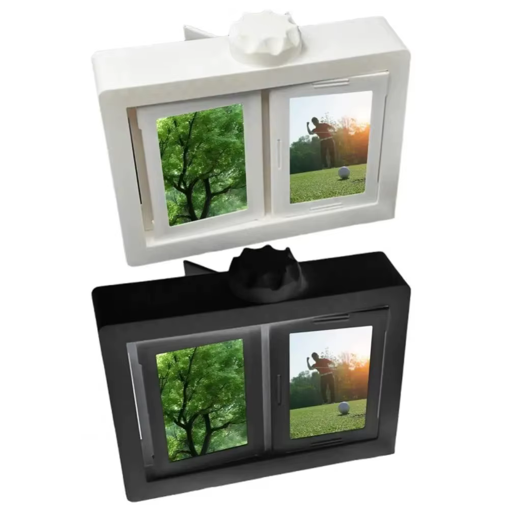 Porte-cartes photo rotatif 3D transparent
